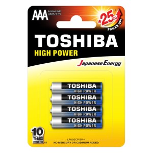 TOSHIBA ΜΠΑΤΑΡΙΕΣ LR03 (AAA) ΑΛΚΑΛΙΚΕΣ 4Τ. TOSHIBA ΜΠΑΤΑΡΙΕΣ LR03 (AAA) ΑΛΚΑΛΙΚΕΣ 4Τ.