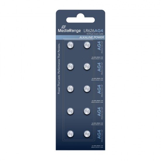Αλκαλική Μπαταρία MediaRange Premium Coin Cells AG4 1.5V (LR626) (10 Pack) (MRBAT111)