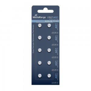 Αλκαλική Μπαταρία MediaRange Premium Coin Cells AG1 1.5V (LR621) (10 Pack) (MRBAT110)