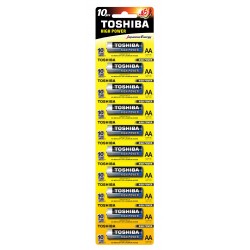 TOSHIBA Batteries - HIGH POWER LR06 1X10 alkaline (LR06GCP BP-1X10) Blister