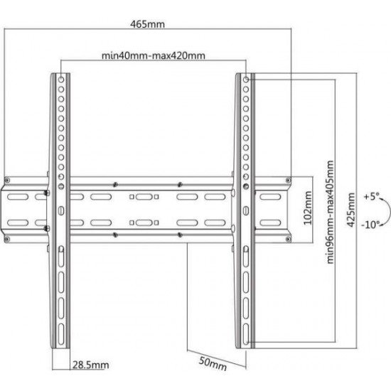 ATC Βάση TV Επιτοίχια ATC-2544 32'' - 55"