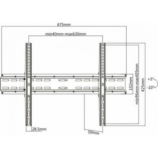 ATC Βάση TV Επιτοίχια ATC-2546 37" - 70"