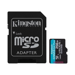 KINGSTON SDCG2/256GB CANVAS GO 256GB MICRO SDXC CLASS 10 UHS-I U3 V30 + SD ADAPTER