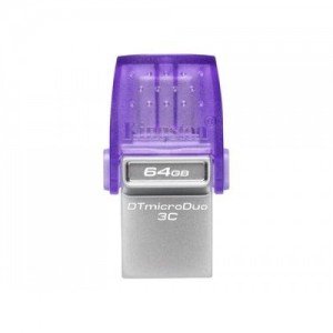 Kingston DataTraveler MicroDuo 3C 64GB USB 3.1 Stick Purple (DTDUO3CG3/64GB) (KINDTDUO3CG3-64GB)