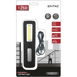 Entac Φακός Εργασίας Επαναφορτιζόμενος 1W LED + 3W XPE Entac Φακός Εργασίας Επαναφορτιζόμενος 1W LED + 3W XPE