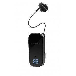 Borofone K60 In-ear Bluetooth Handsfree Ακουστικό Πέτου Μαύρο