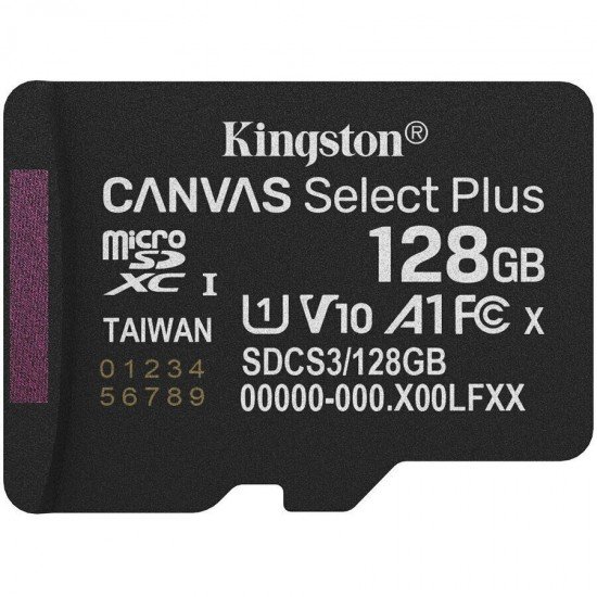 Kingston microSD 128GB Canvas Select+ G3 150MB/s (SDCS3/128GBSP)