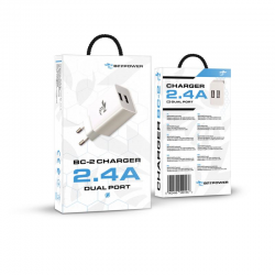 BeePower Wall charger - BC-2 2.4A 2 x USB white