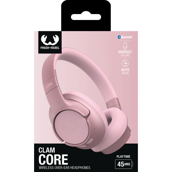 Fresh 'n Rebel Clam Core - Wireless over-ear headphones with ENC - Pastel Pink (3HP3200PP)