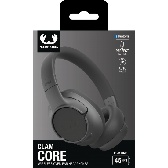 Fresh 'n Rebel Clam Core - Wireless over-ear headphones with ENC - Storm Grey (3HP3200SG)