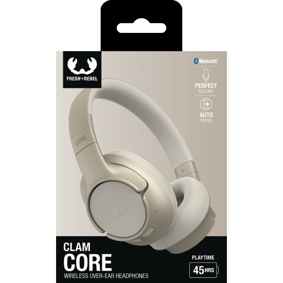 Fresh 'n Rebel Clam Core - Wireless over-ear headphones with ENC - Silky Sand (3HP3200SS)