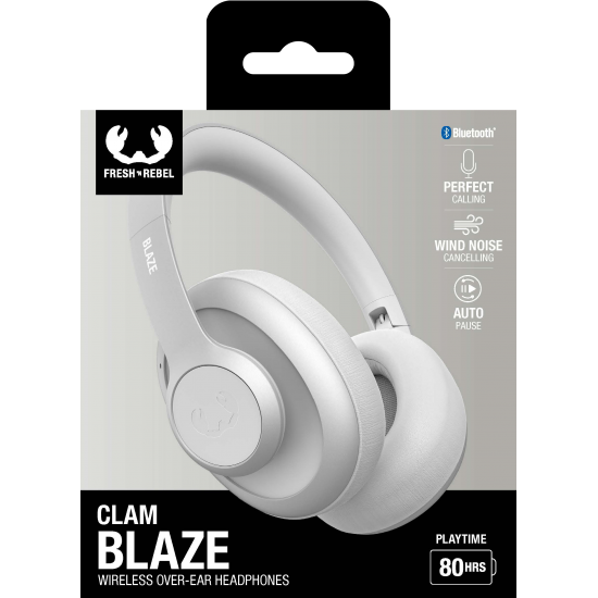 Fresh 'n Rebel Clam Blaze - Wireless over-ear headphones with ENC - Ice Grey (3HP4200IG)