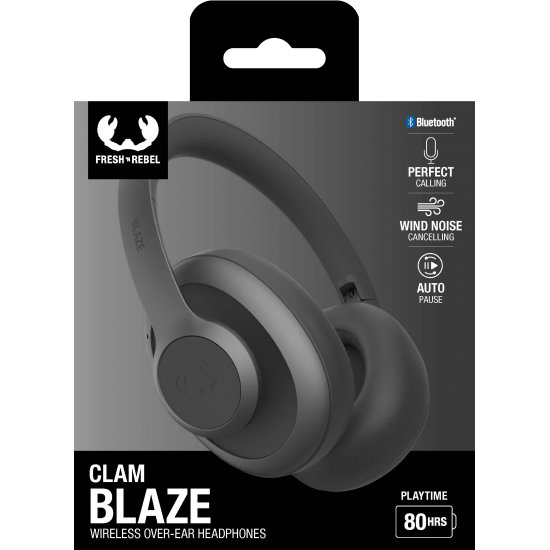 Fresh 'n Rebel Clam Blaze - Wireless over-ear headphones with ENC - Storm Grey (3HP4200SG)