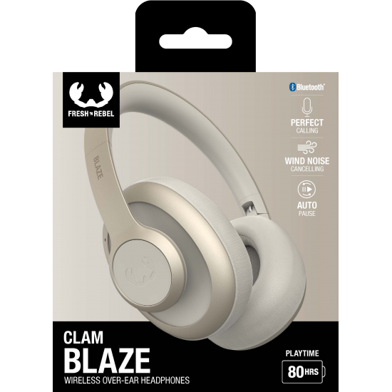 Fresh 'n Rebel Clam Blaze - Wireless over-ear headphones with ENC - Silky Sand (3HP4200SS)