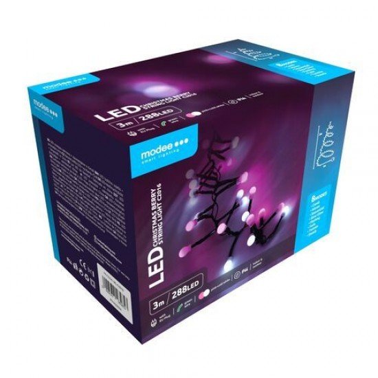 Modee Χριστουγεννιάτικα Λαμπάκια LED Τύπου Berry με Τροφοδοτικό (288LED/3m) Πολύχρωμο