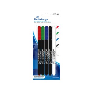 MediaRange Μαρκαδόροι Ανεξίτηλοι με γόμα Set 5 (MR704) MediaRange Μαρκαδόροι Ανεξίτηλοι με γόμα Set 5 (MR704)
