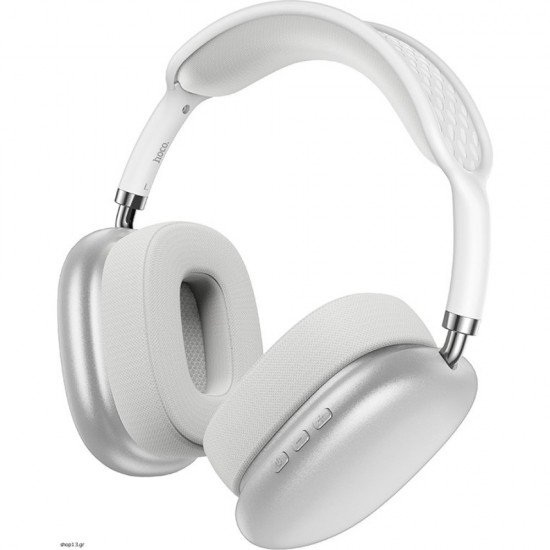 Hoco ESD15 Max Wireless Ακουστικά Stereo Shadow v5.3 400mAh ANC με Μικρόφωνο και AUX Ασημί
