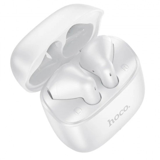HOCO EW205 Wireless Hands Free Peaceful TWS Hi-Fi Audio Deep Bass v6.0 200mAh 4 Ώρες Ομιλίας και Θήκη Φόρτισης Λευκά