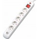 Spacer Πολύπριζο, Schuko x 5, 1.8m, USB x 2, 16 A, Max. 3500W , Surge Protection, Child Protection, White , (PP-5-18 USB)