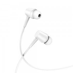XO EP57 wired headphones with microphone, 3.5mm jack, in-ear, white