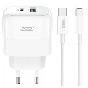 XO L137 (EU) PD20W/QC18W (1 USB-A + 1 USB-C) fast charging charger with TYPE-C cable (NB189A)