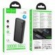 Hoco J158A Power Bank Runner 10000mAh Fast Charge 5V/2A Slim με 2xUSB-A 1xUSB-C 1xMicro USB και LED Ένδειξη Μπαταρίας Μαύρο