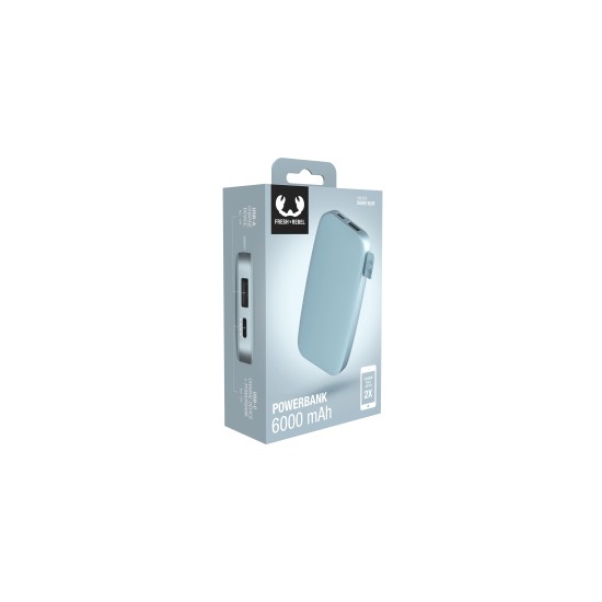 Fresh 'n Rebel Powerbank 6000 mAh USB-C  -  Fast Charging  -  Dusky Blue (2PB6100DB)