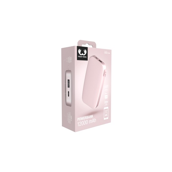 Fresh 'n Rebel Powerbank 12000 mAh USB-C - Ultra Fast Charging & 20W PD - Smokey Pink (2PB12100SP)