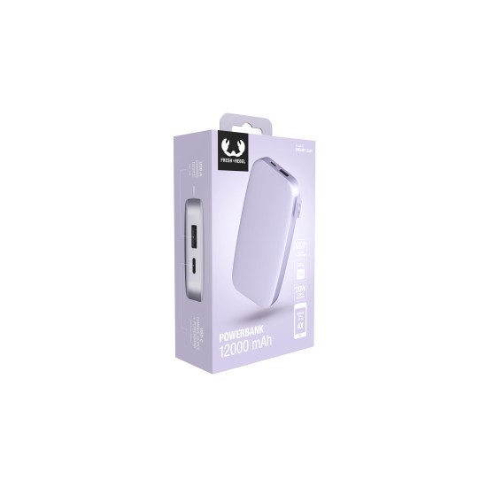 Fresh 'n Rebel Powerbank 12000 mAh USB-C - Ultra Fast Charging & 20W PD - Dreamy Lilac (2PB12100DL)