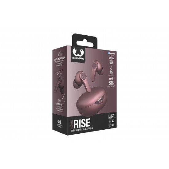 Fresh 'n Rebel Twins Rise - True Wireless earbuds with Hybrid ANC - Deep Mauve (3TW3500DM)