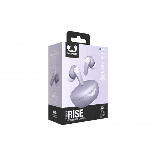 Fresh 'n Rebel Twins Rise - True Wireless earbuds with Hybrid ANC - Dreamy Lilac (3TW3500DL)