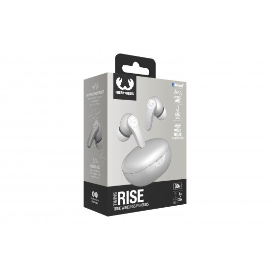 Fresh 'n Rebel Twins Rise - True Wireless earbuds with Hybrid ANC - Ice Grey (3TW3500IG)