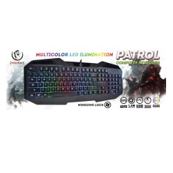 REBELTEC PATROL GAMING WIRE KEYBOARD WITH BACKLIGHT BLACK