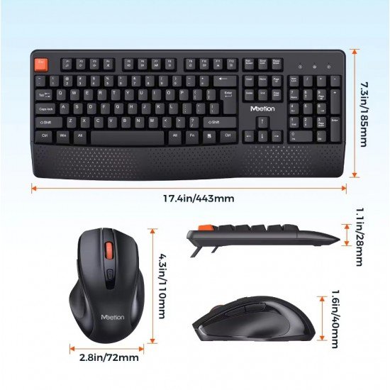 Meetion MT-C4130 2.4G Wireless Combo / Μαύρο