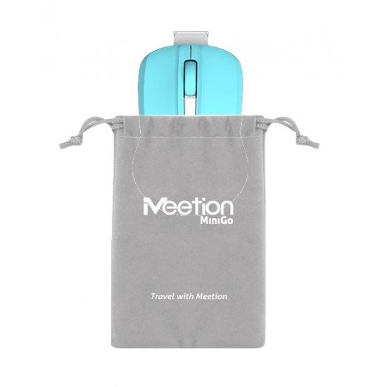 Meetion Silent Mini 2.4G Οπτικό Ασύρματο Ποντίκι (Κυανό)