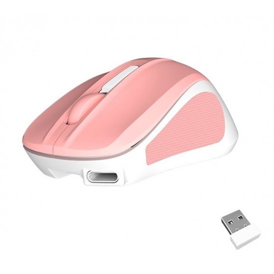 Meetion Silent Mini 2.4G Οπτικό Ασύρματο Ποντίκι (Ροζ)
