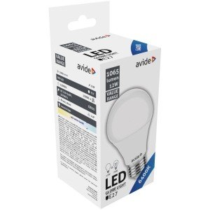 Avide LED Κοινή 12W E27  Ψυχρό 6400K Value Avide LED Κοινή 12W E27  Ψυχρό 6400K Value