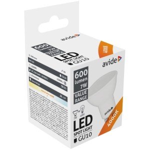 Avide LED Σπότ GU10 7W Λευκό 4000K Value