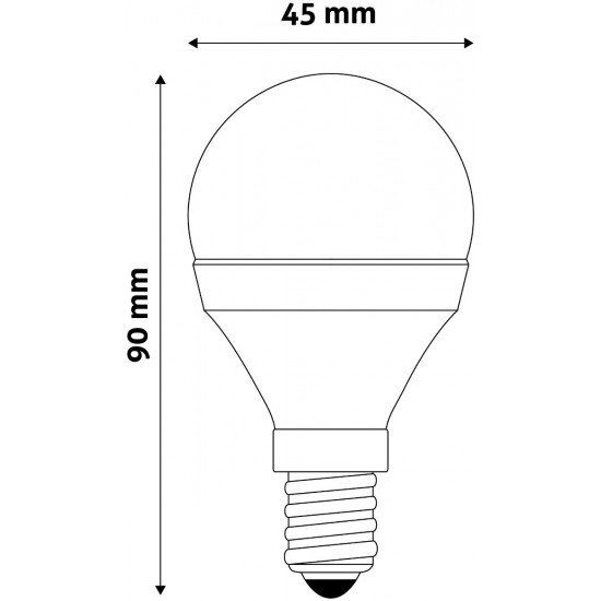 Avide LED Σφαιρική 7W E14  Λευκό 4000K Value