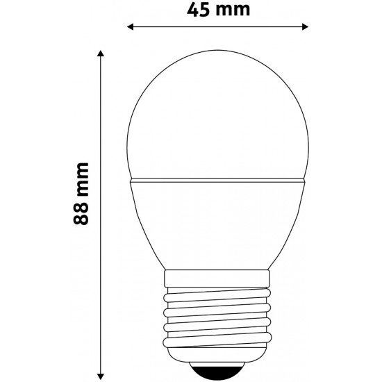 Avide LED Σφαιρική 3W E27 Θερμό 3000K Value