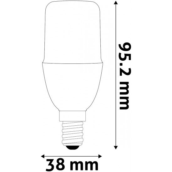 Avide LED Bright Stick Bulb T37 4W E14 Ψυχρό 6400K