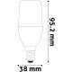 Avide LED Bright Stick Bulb T37 7W E14 Ψυχρό 6400K