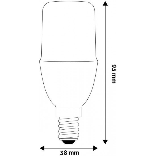 Avide LED Bright Stick Bulb T37 8W E14 Λευκό 4000K