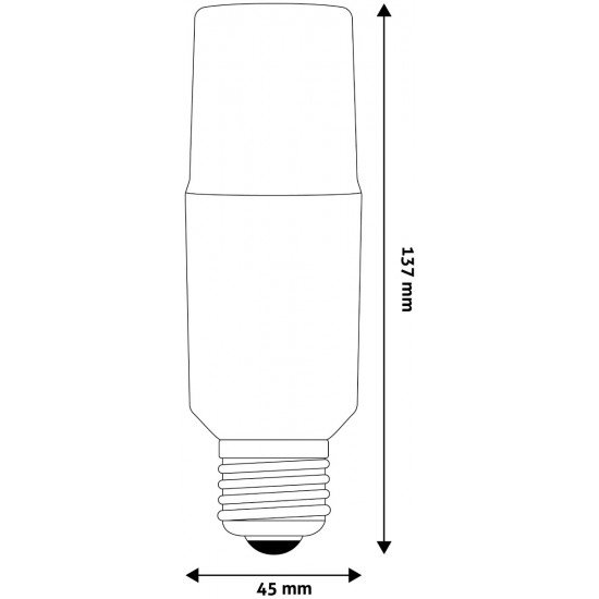 Avide LED Bright Stick Bulb T45 13.5W E27 Θερμό 3000K