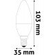 Avide LED Κερί 2.5W E14 Ψυχρό 6400K Υψηλής Φωτεινότητας