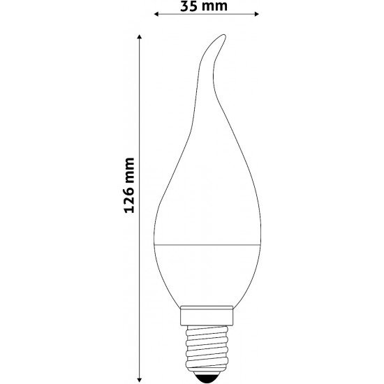 Avide LED Κερί Φλόγα 6.5W E14 Ψυχρό 6400K