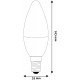 Avide LED Κερί 6.5W E14 Λευκό 4000K Υψηλής Φωτεινότητας