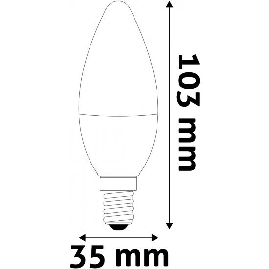 Avide LED Κερί 2.5W E14 Θερμό 3000K Υψηλής Φωτεινότητας