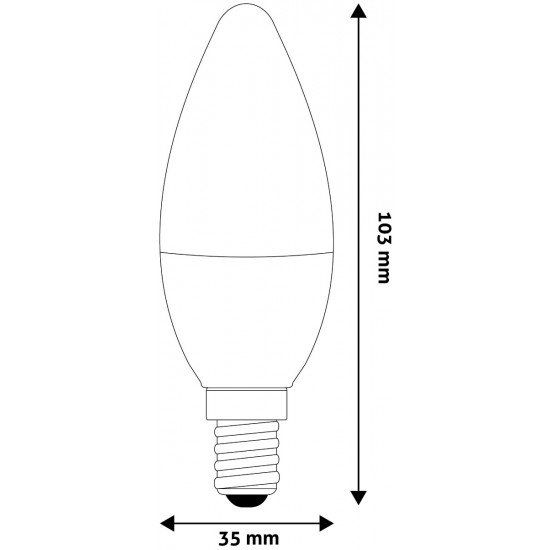 Avide LED Κερί 6.5W E14 Θερμό 3000K Υψηλής Φωτεινότητας