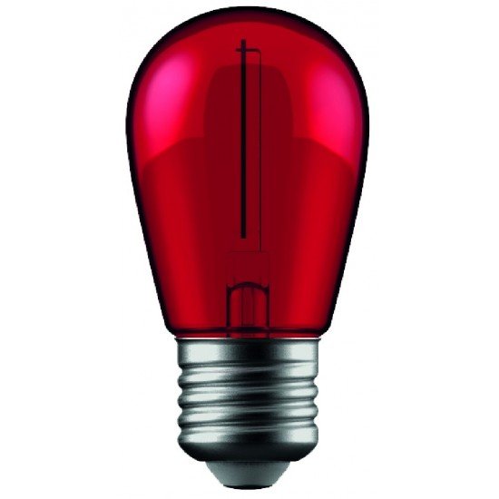 Avide LED Διακοσμητική Λάμπα Filament 1W E27 Κόκκινο